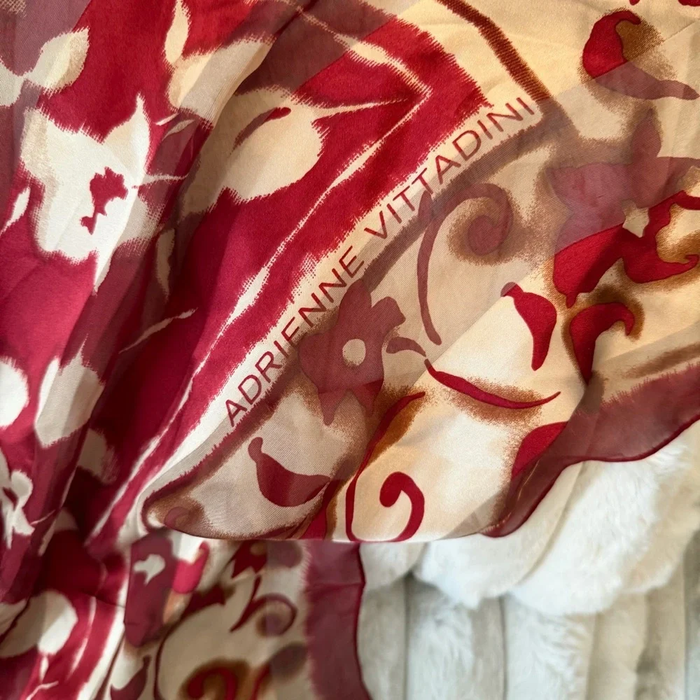 Adrienne Vittadini 100% silk floral scarf wrap